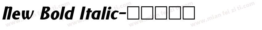 New Bold Italic字体转换